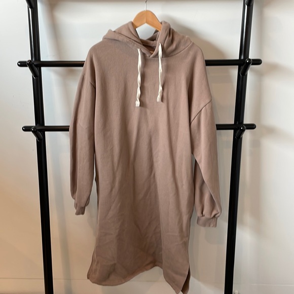 Oak + Fort size S oversized hooded sweatshirt dress - Picture 1 of 4